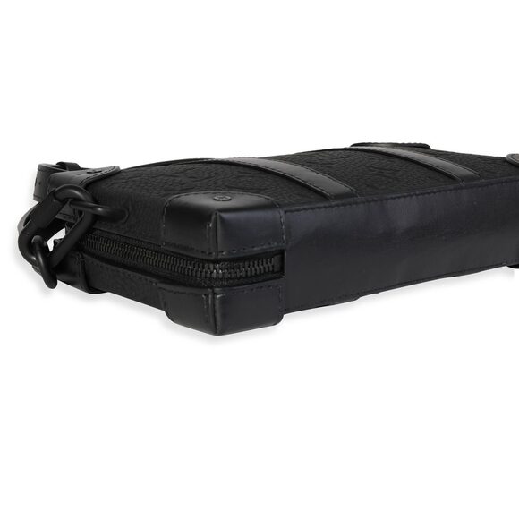 Louis Vuitton Black Monogram Embossed Taurillon Leather Soft Trunk Wallet - Picture 7 of 8